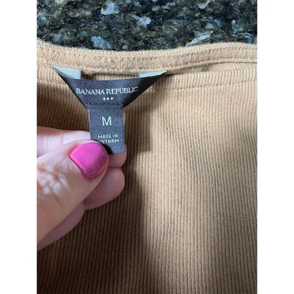 Banana Republic Women's XL Beige Sleeveless Crew Neck Tank Top - Picture 6 of 7